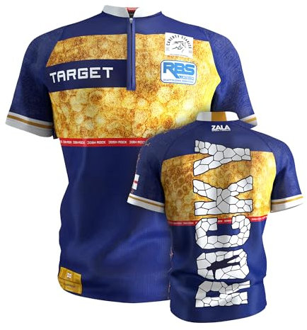 Target Darts Josh Rock Dart Shirt 2025, 3XL | Weltmeisterschaft Herren Darts Shirt, Coolplay Kragenlos Dart Top Erwachsene, Dartboards Top Männer, Rocky Player Edition T Shirt