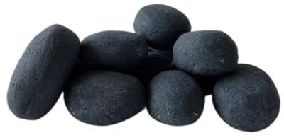 Piedras Decorativas de Fibra cerámica para Chimenea de etanol, 24 Unidades (Negro)