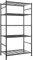 Sakugi Regal – 5-Stöckiges Standregal, Stabiles Schwerlastregal & Küchenregal, Verstellbares Metallregal Für Küche, Speisekammer, Garage & Abstellraum, 84×32×183 cm, Schwarz