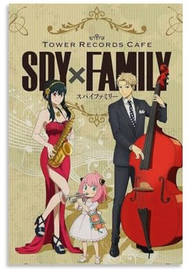 juaseehke Spy X Family (14) Poster, Raumdekoration, Leinwandposter, ästhetischer Poster, Wandkunst, Dekor-Poster, 20 x 30 cm, ungerahmter Stil