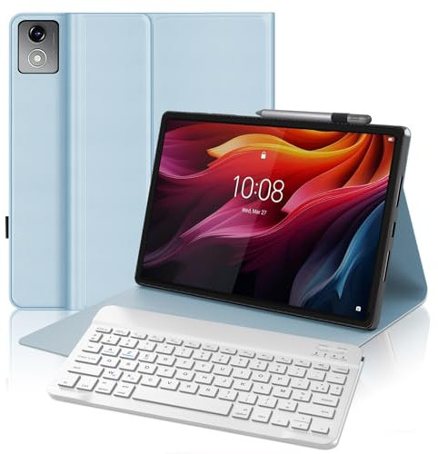 FOGARI Custodia Tastiera per Lenovo Tab K11 Plus 11.45 2024 - AZERTY Francese Bluetooth Tastiera per Lenovo Tab K11 Plus, Blu