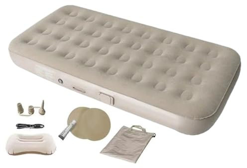 Materasso ad aria, materassino gonfiabile da campeggio, con pompa elettrica integrata, design impermeabile e pieghevole, 190 x 100 x 25 cm, per escursioni, viaggi, picnic