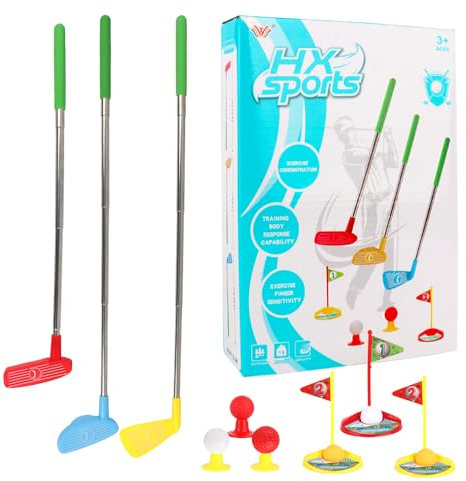 JOAASU Set da Golf per Bambini, 18Pcs Mini Golf, Kids Golf, Mini Golf Giocattolo, Mini Set da Golf, Albero da Golf Retrattile, Regalo di Compleanno per Ragazzi e Ragazze