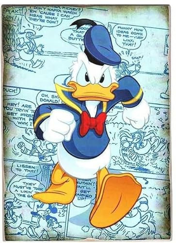 Disney Magnet (Magnet) Donald Duck Donald Duck Donald Donald Donald Duck für Kühlschrank und Kinderzimmer zum Sammeln, Druck auf Holz, 10 x 6 cm