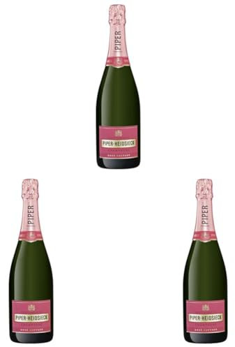 Piper Heidsieck Brut Rose Sauvage Champagne, 75 cl (Pack of 3)