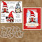 Sredwtk Weihnachts Gnome Stanzschablonen und Stempelset,Stempel und Stanzen Set,Silikonstempel und Stanzen Set,Clear Stamp und Stanzschablone Für DIY Scrapbooking Fotoalbum Dekor Karten