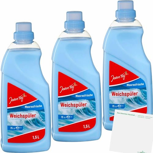 usy Bundle für Jeden Tag Weichspüler Meeresfrische 3er Pack (3x1,5l Flasche) + usy Block