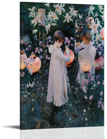 Nelke, Lilie, Rose, von John Singer Sargent, Wandkunst, Leinwand, Wohnzimmer, Schlafzimmer, Dekoration, Kunstwerke, 20 x 30 cm