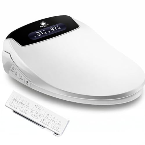 Marque Française - Siège Toilette Japonaise Intégral I Abattant WC Electrique I Séchant & Lavant avec cuvette Japonaise Innovante et Chauffante, Télécommande en Français I Confort & Élégance Japonais