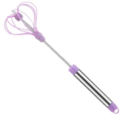 Stainless Steel Egg Whisk Semi Automatic Rotary Kitchen Beater