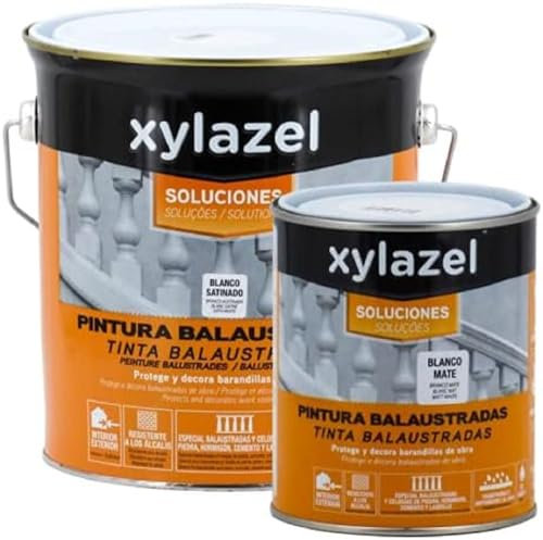 Xylazel Soluciones Pintura Balaustradas Satinado Blanco 750 ml