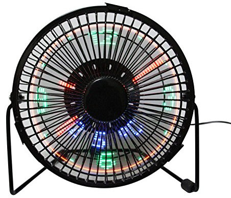 4inch Counter LED Programmable DIY Messages Cooling Fan,Desk USB LED Clock Fan (MRF-003)