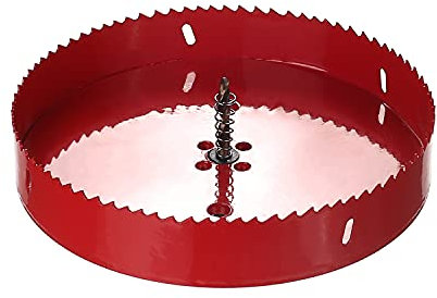 Utoolmart Scie cloche bimétallique 200 mm Lame de scie cloche en acier haute vitesse M42 Profondeur de coupe de 25 mm avec poignée triangulaire pour panneau de fibres de bois en plastique