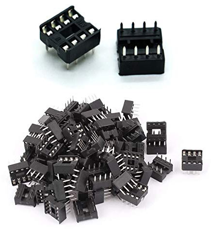 Youmile 50PACK DIP-IC-Sockel 8-poliger DIP-8 2,54-MM-IC-Sockel-Adapter Lötanschluss