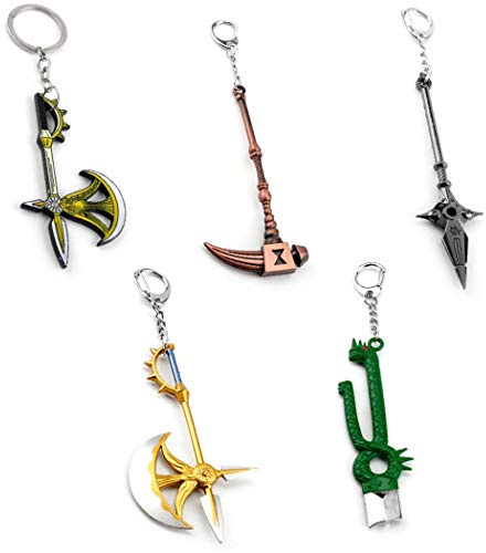 Feidiao The 7 Deadly Sins Escanor Meliodas Schlüsselhalter König Diane Anhänger Halsketten für Männer Geschenke