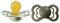 BIBS Supreme Schnuller 2er-Pack, BPA-frei, Symmetrischer Nippel. Naturkautschuk/Latex, Hergestellt in Dänemark. 6-18 Monate (2er Pack), Sage/Hunter Green