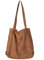 Etercycle Umhängetasche Damen Grosse Kapazität Cord Schultertasche Retro Handtasche für Alltag, Büro, Schulausflug und Einkauf - Braun