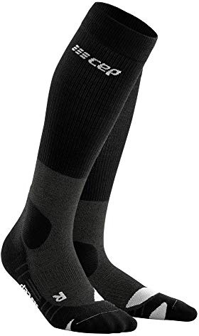 CEP Herren Hohe Wandersocken - Merinowolle Kniekompressionsstrümpfe (20-30mmHg) Outdoor Enthusiasten, Abenteurer Backpackers, Steingrau/Grau, 36.5 EU