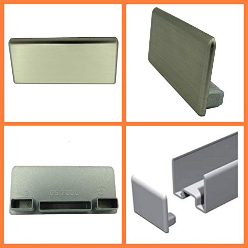 2x Endkappe für 40 mm Wangenschuh Breite 44 mm Endstück Abschlusskappe Nobilia Wellmann Burger Bauformat Küche Stollen Wange (40 mm, 40)
