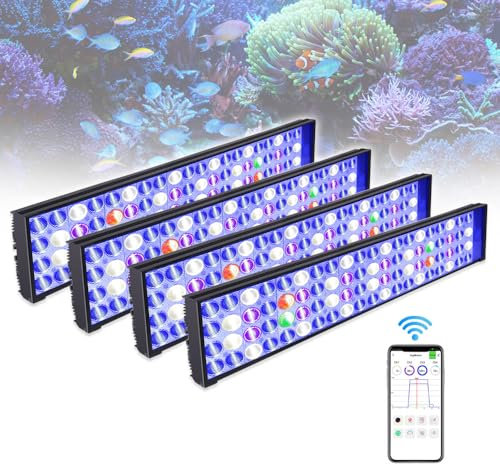 PopBloom Hertz54 Vollspektrum-Marinelampe LED für Aquarium 200-240cm Marine Reef Salzwasser Tank