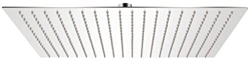 WIFESE Soffione doccia a pioggia in acciaio inox, 50 x 50 cm, quadrata, a risparmio energetico, soffione per doccia, soffione doccia doccia a testa di doccia, facile regolazione dell'angolo di spruzzo
