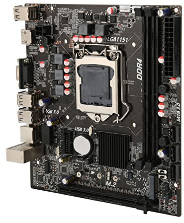 Scheda Madre H110, Scheda Madre da Gioco LGA 1151 SO DIMM DDR4 a Doppio Canale, M ATX, 32 GB/s, SATA3.0, USB 3.0, USB 2.0, Interfaccia Multimediale HD, VGA, Interfaccia M.2