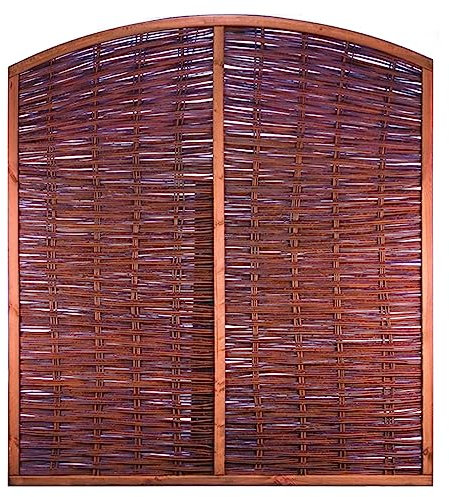 TETZNER&JENTZSCH NABRO Weidengeflechtzaun Bogen 180 x 200/180 cm Rahmen 35/45 mm