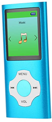 Reproductor de MP3, Reproductor de Música Portátil con Pantalla LCD de 1,8 Pulgadas Compatible con Grabación de Radio FM, Reproductor HD Digital sin Pérdidas para Deportes de (Cielo Azul)