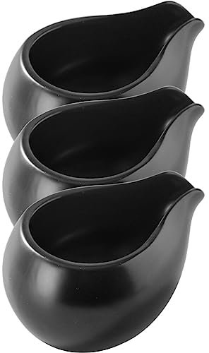 Luxshiny 3pezzi Brocche Ceramica Per Latte Di Brocche Per Condimenti e Salsa Per Bar e Ristoranti Design Leggero e Pratico Per Latte Art e Salse
