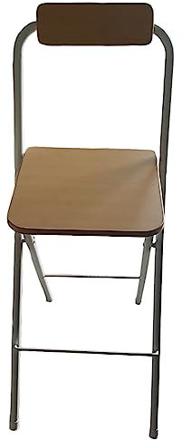 65/70cm Erwachsener klappbarer Tresenhocker mit Rückenlehne, tragbarer Hochstuhl für Küche, Frühstück, Büro, Party, Nordic Ergonomic Klappstuhl (Color : Natural, Size : 70cm/28in)