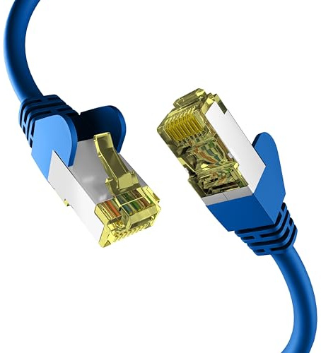 EFB-Elektronik - CAT. 6a Netzwerkkabel bis zu 10 Gbit - 10m LAN Kabel Ethernet Kabel Patchkabel mit Klinken-/Knickschutz - RJ45 Anschluss, S/FTP PIMF Schirmung - Weiß