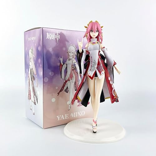 REOZIGN Genshin Impact Yae Miko Figur 20 cm PVC Anime Fans Action-Figur Spielzeug Dekoration