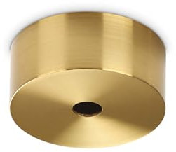 Generico Deckenrosette mit Magnet aus Metall, Messingfarben, für 3 Kabel für Kronleuchter und Pendelleuchten, Ersatzgehäuse, Drahtabdeckung, Befestigung Kronleuchter