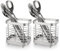 MUXHEL 2PCS Cutlery Drainer, Utensil Drainer Stainless Steel Cutlery Holder Drainer, Anti-Rust Utensil Holder Cutlery Holder for Knife Chopsticks Forks Spoons-Sliver