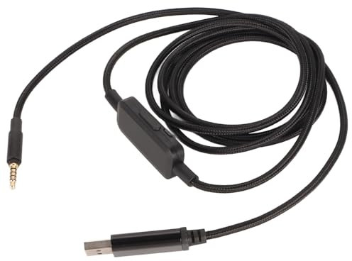 Kopfhörer-Verlängerungskabel, Ersatz-USB-Gaming-Headset-Kabel, 6,6 Fuß Nylon-geflochtenes Aux-Kabel für Beyerdynamic MMX300 Gaming-Headset