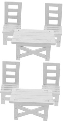 UPKOCH 2sätze Miniaturmöbel Puppenhäuser Teiliges Stühle Tisch Für Kreatives Spielen Und Rollenspiele Hochwertige Leichte Materialien Für Sicheres Spielen