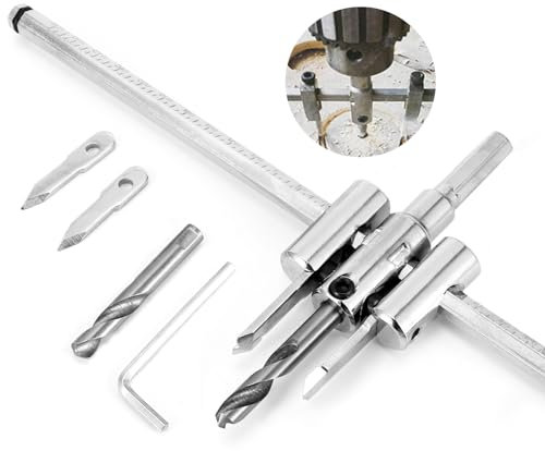 Taglierina circolare in lega, 30-300 mm, regolabile, sega a tazza, punta da trapano universale in lega di acciaio, per la lavorazione del legno, plastica, cartongesso