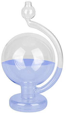 Blue Weather Forecast Glass Bottle Barometer Home Decoration, Beautiful Weather Predictor with Liquid, Suitable Family