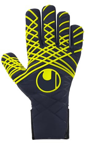 uhlsport Fußball Torwarthandschuhe Prediction Absolutgrip HN Fit, Marine/weiß/Fluo gelb, 11