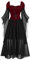 MNSWR Halloween 2024 Neu Gothic Kleid Damen,Mittelalter Kleidung Damen Halloween Kostüm,Renaissance Mit Kapuze Kleid für Halloween Karneval Halloween Kostüm Mantel Umhang,Costume for Carnival Mumie K