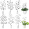 MOAMUN 6PC Metal Trellis for Climbing Plants, Plant Supports Climbing Plant Support, 15.55 Inch Small Indoor Plant Support climbing Plant Support Plant Trellis for Vine Ivy Rose Plant Trellis (Black)
