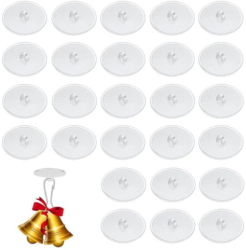 YUGUOLAN 30 Stück Deckenhaken Selbstklebend, Klebehaken Decke, Deckenhaken Ohne Bohren, Haken Decke Ohne Bohren, Klebehaken Wandhaken Ohne Bohren, Für Küche Bad Wand Tür Decke Zum Aufhängen (3cm)