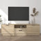 Myheimly TV Schrank Lowboard TV Möbel Fernsehschrank Fernsehtisch TV Board Fernsehmöbel HiFi Schrank Wohnzimmer 140x35x40 cm Holzwerkstoff Sonoma Eiche
