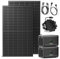 Solakon® 900W Balkonkraftwerk mit Speicher - Balkonkraftwerk 800W komplett Steckdose - neuester 800 Watt Wechselrichter - Growatt NOAH 2000 mit 4 kWh - 450W bifaziale Solarmodule - 5m Kabel