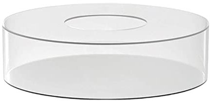 PBDEIOEOE Stand espositivo Trasparente, Espositore for Torta in Acrilico con Cilindro, Piano Trasparente for Torta Nuziale, D30cmxH10cm