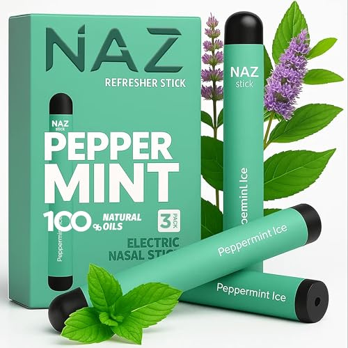 Naz Menthol Herbal Nasal Stick,Instant Focus Nasal Inhaler for Aromatherapy
