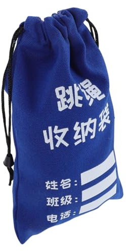 Hemobllo Jump Rope Storage Bag Aus Dickem Canvas Tragbarer Aufbewahrungsbeutel Für Schüler Beschriftbar Für Fitness Und Klassenzimmernutzung
