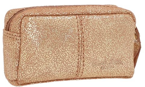 Gusti Schlüsseltasche Leder - Butler Schlüsseletui Schlüsselmappe Schlüsselmäppchen Damen Gold Leder