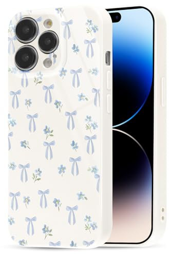 Yirlbey Handyhülle für iPhone 12 Pro Max Hülle 6,7, Aesthetic Schleifen Muster Niedlich Design für Frauen Mädchen, Glitter Silikon Schutzhülle Cover Kratzfest Case für iPhone 12 Pro Max, Weiß