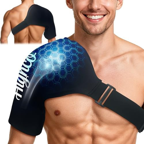 highco Poche de Glace Épaule Réutilisable（L） | Compression Chaud Froid pour Soulagement de la Douleur, Tendinite, Coiffe des Rotateurs, Blessures Sportives